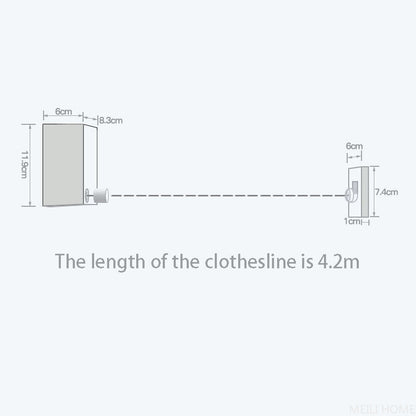 Telescopic Clothesline Clothes Drying Rope.