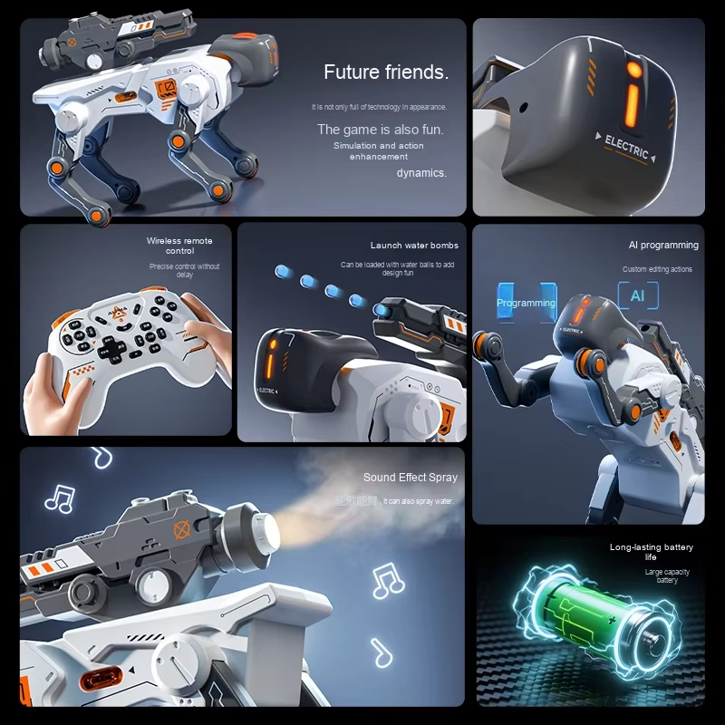 AI Intelligent Mechanical Dog – 2.4GHz Remote Control Robot