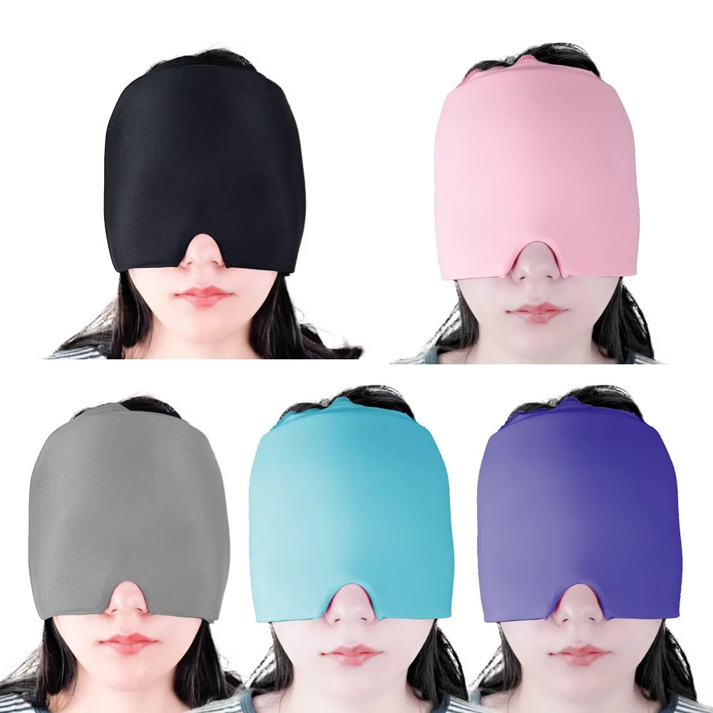 Hot & Cold Migraine Relief Ice Cap | Reusable Headache & Sinus Therapy Mask