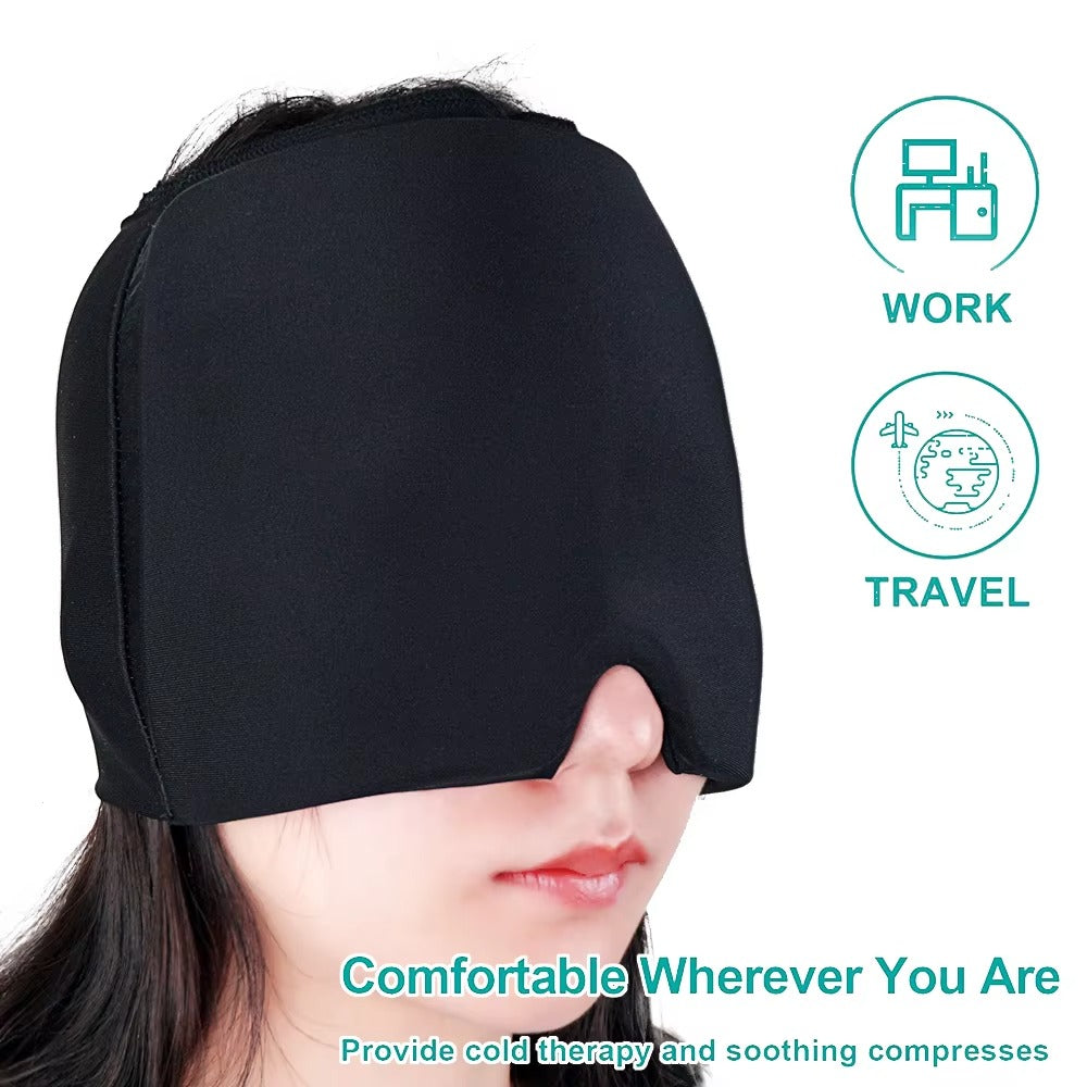 Hot & Cold Migraine Relief Ice Cap | Reusable Headache & Sinus Therapy Mask