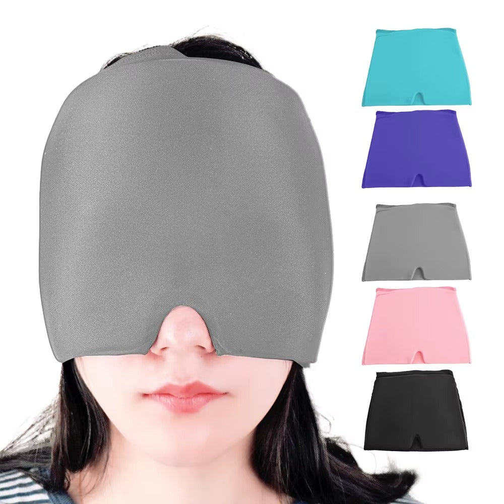 Hot & Cold Migraine Relief Ice Cap | Reusable Headache & Sinus Therapy Mask